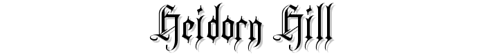 Heidorn Hill font